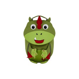 Affenzahn Little Friend Nursery Backpack for 1-3 Years Old Ergonomic Reflective Pull Tongue with Name Plate, Dragon - Green, Unit size, Casual