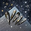Madenia 600PCS 3D Nail Charms - Gold Silver Star Moon