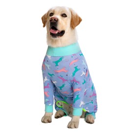 Miaododo Purple Pony surgery Recovery Suit female male for Dogs After Surgery Medium Large Dogs Onesie,Lightweight Dog recovery suit for Shedding Prevent Licking Surgical Wound,Dog Pajamas Pjs ,Full Belly