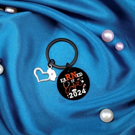 Stocking Stuffers Nursing Graduation Gifts for Her Women Nurse Week Nurses Day Accessories for Work Medical Assistant Student Gift for Nurses Practitioner Female Presents Earned It 2024 Key Chain