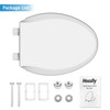 Elongated Toilet Seat Slow Close, Quiet Toilet Seat Cover with