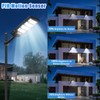 2 Pack Solar Street Lights Outdoor Waterproof 10000LM 6500K, Solar
