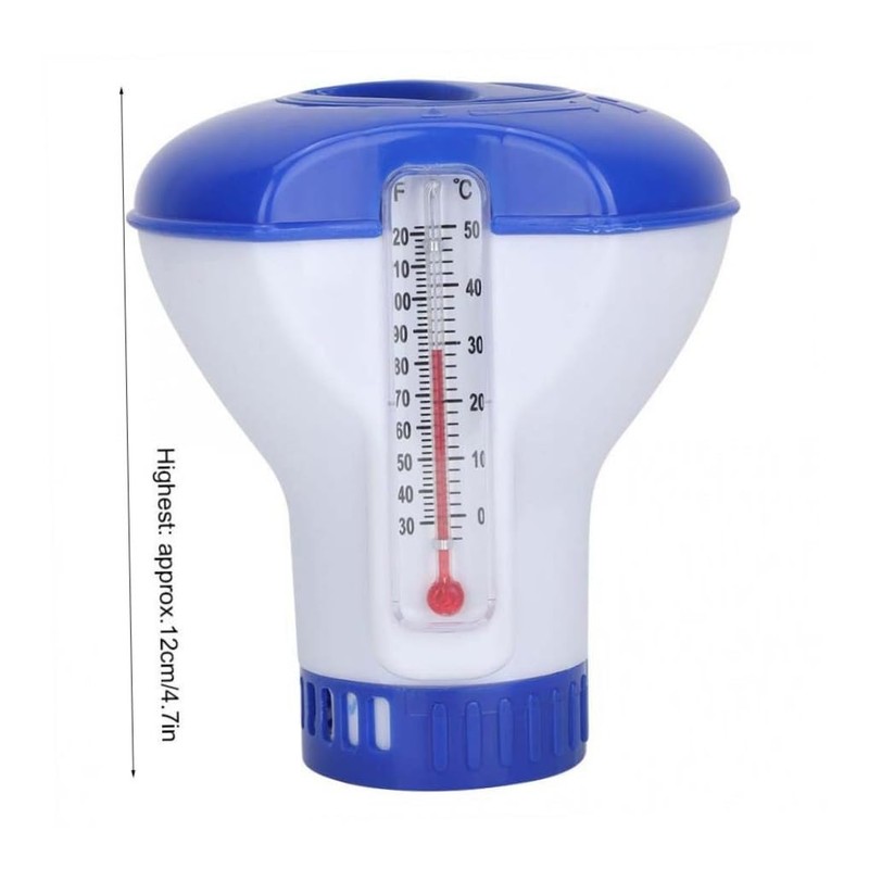 Pool Chlorine Dispenser Water Thermometer Floating Pond Thermometer Outdoor Swimming