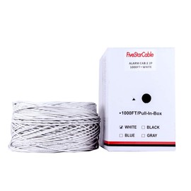 FiveStarCable 22-4 1000 Ft. 22 AWG 2 Pairs 22/4 Alarm Wire Cable 22 Gauge 4 conductors