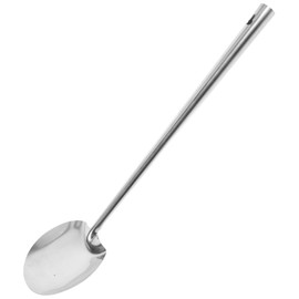 OKUMEYR Stainless Steel Wok Spatula Turner Long Handle Cooking Utensil for Kitchen Practical Stainless Steel Kitchen Spatula for Stir Frying and Serving