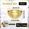 ATSKIM 4 Pack Stainless Steel Mixing Bowls, Gold Appetizer Platter,