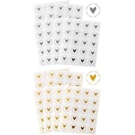 TOZBLEU Decorative Stickers, Pack of 240 Envelope Stickers Heart, Envelope Stickers, Embossed Heart, Round Heart Stickers for Wedding Invitations, Crafts, Envelope Stickers, Seal Stickers, 3.2 cm
