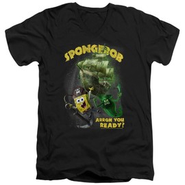 Popfunk Spongebob Movie 2025 Poster Unisex Adult V-Neck T Shirt (Large) Black