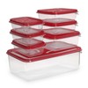 DecorRack 7 Piece Food Storage Container Set, BPA Free Plastic