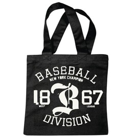 'Shoulder bag "New York Baseball Champion Leagues 1867 West League Baseball Baseball Bat Baseball Shirt Baseball Baseball Player Team Shopping Bag School Bags Gym Bag in Black