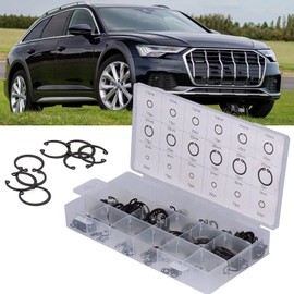 KIMISS 300PCS Snap Ring Assortment Kit, Internal Circlip Snap Retention Clip Alloy Steel Ring Assortment Set for Store Home Universal Repair Tool