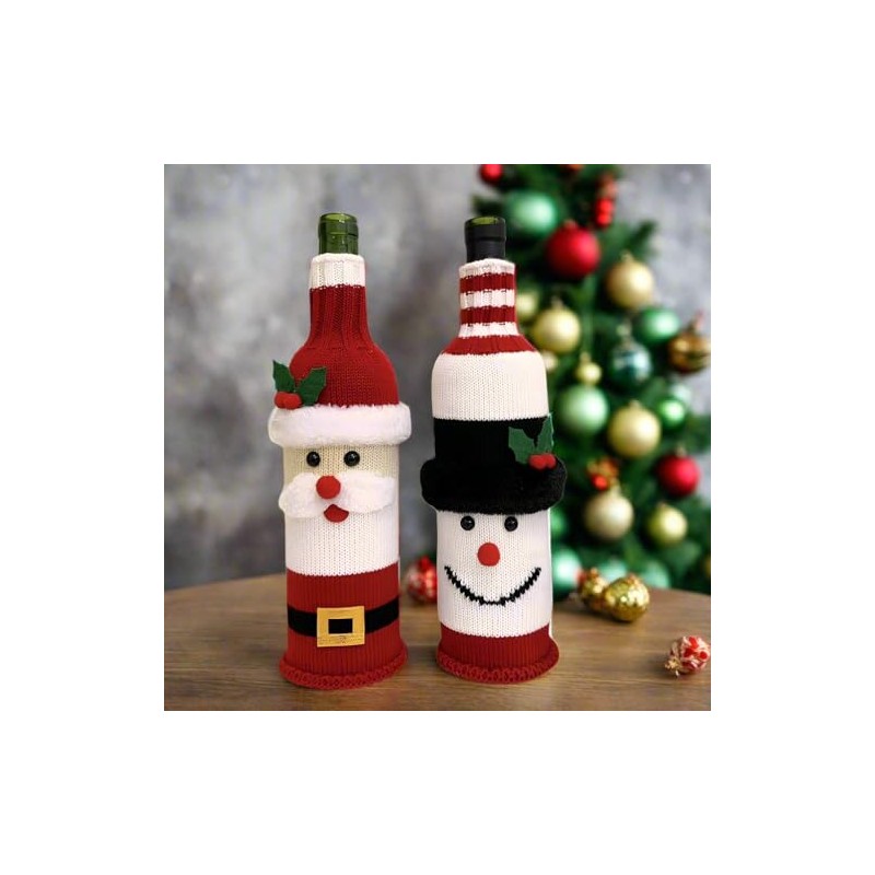 fonefunshop Festive Father Christmas & Snowman Bottle Cover