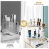 Seoneiro 2 Tier Corner Bathroom Counter Organizer, Cosmetic Skincare Organizer,