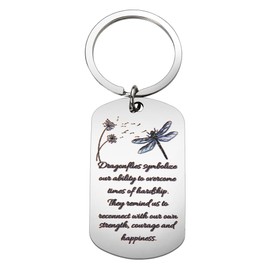 Dragonfly Inspirational Keychain for Girls Friends Birthday Granduation Gifts for Granddaughter Daughter Dragonfly Lovers Encouragement Gifts for Women Cute Dragonfly Keychains