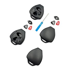Cutting Not Required - Replacement Keyless Entry Remote Key Fob Shell Case fits 2006-2018 Toyota 4Runner Corolla Matrix RAV4 Venza Yaris Scion iQ tC xB Key Fob Cover (3 Button 2 Pcs)