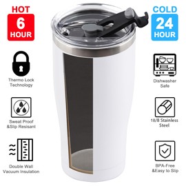 Deitybless 25 Pack 30oz Stainless Steel Tumblers Bulk Reusable Travel Mugs with Lid, Double Wall Powder Coated Coffe Cup for Home, Office, Outdoor Suitable for Vehicle Cup Holders Assorted Colors
