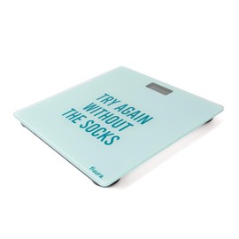 Fisura - Digital Bathroom Scale Try Again. Glass Bathroom Scales. Electronic Bathroom Scales up to 180 kg and 50 g Accuracy, Step-On Technology. 11,81 X 11,81 inches