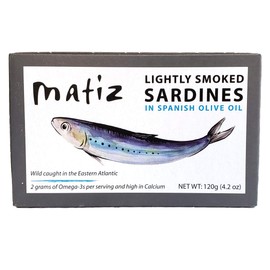 Matiz Sardines Lightly Smoked 4.2 oz Imported From Spain (12 pack)