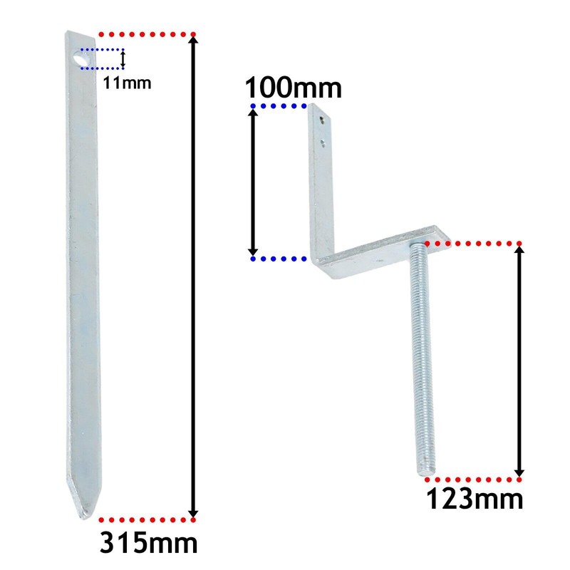 SPARES2GO Gutter Rise & Fall Bracket Universal Galvanised Steel Adjustable