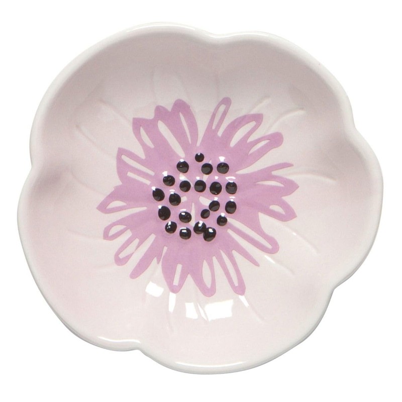 Now Designs Flower Shaped Ceramic Pinch Bowl Set, Soy Sauce