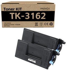TK3162 TK-3162 Black Toner Cartridge Compatible with Kyocera TK3162 1T02T90US0 for ECOSYS P3045dn P3050dn P3055dn P3060dn Printer (12,500 Pages, 2 Pack)