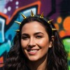 Maeaccx Gold Spiked Headband for Women, Punk Gothic Headwear, Spiky