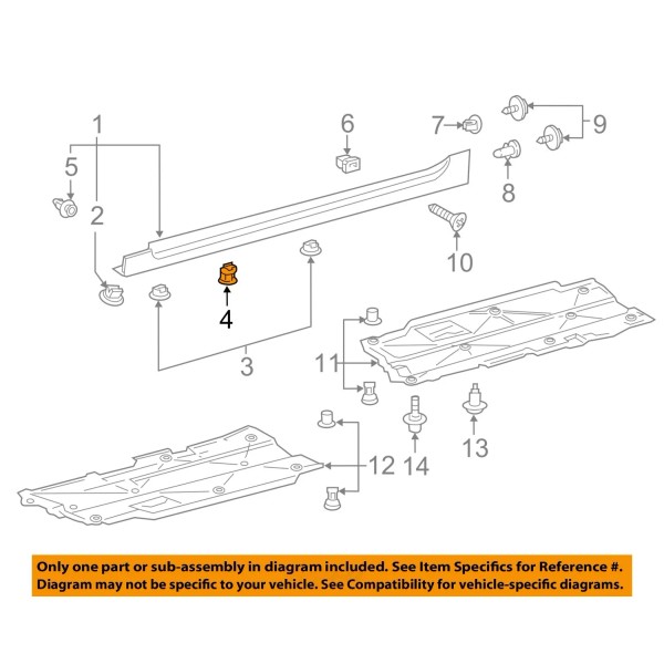 TOYOTA OEM 16-23 Avalon Exterior Trim-Rocker Molding Clip 9046722015