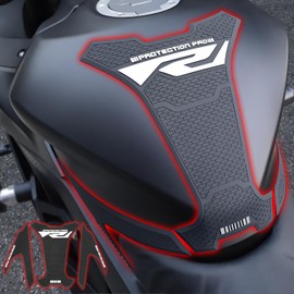 GFARDMOTO Motorcycle Tank Traction Pad Non-Slip Knee Grip Traction Sticker Gas Tank Protector Fuel Tank Pad for YA&MA&HA YZF R25 YZF R3 YZF-R25 YZF-R3 2019-2025 (Black-White)