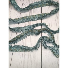 Unbranded  2 Yards Lot Vintage  Blue/Green Upholstery Pillow Fabric Trim 1 In W