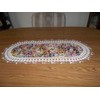 Table Runner Kittens Cats Floral Spring Decor Crocheted Fabric Center
