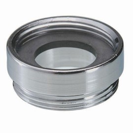 Neoperl 15 3690 5 Faucet Adapter, Solid Brass, Chrome Finish, Female 13/16"-24 Top Threads, Male 3/4"-27 Bottom Threads