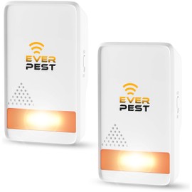 Ultrasonic Pest Control Repeller Plug in 2 Pack Repellent - Get Rid of Mosquito, Mice, Cockroach Spider Bed Bug Squirrel Fly Wasp Ant Mice Indoor, Outdoor, Patio Home Roach Infestation