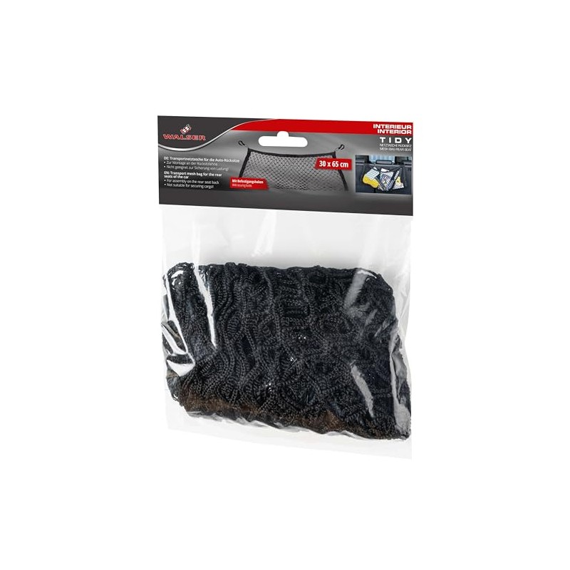 Walser 16522 transport net for rear seat with dimensions of