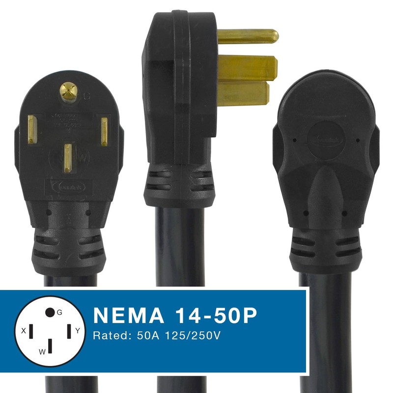 Conntek 14300 RV Power Cord 4-Foot RV 50 Amp Male