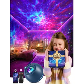 PIKOY Galaxy Projector with Gift Box, 15 Colors Kids Gifts Star Projector, 15 White Noises+Bluetooth Ceiling Projector, Remote Baby Projector Light for Kids with Sensory Lights for Babies, Girls Gifts