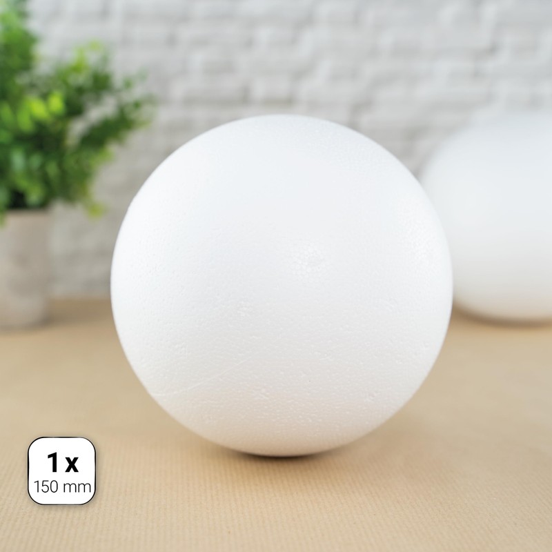 Sfera di polistirolo Ø 15 cm in polistirolo, liscia e