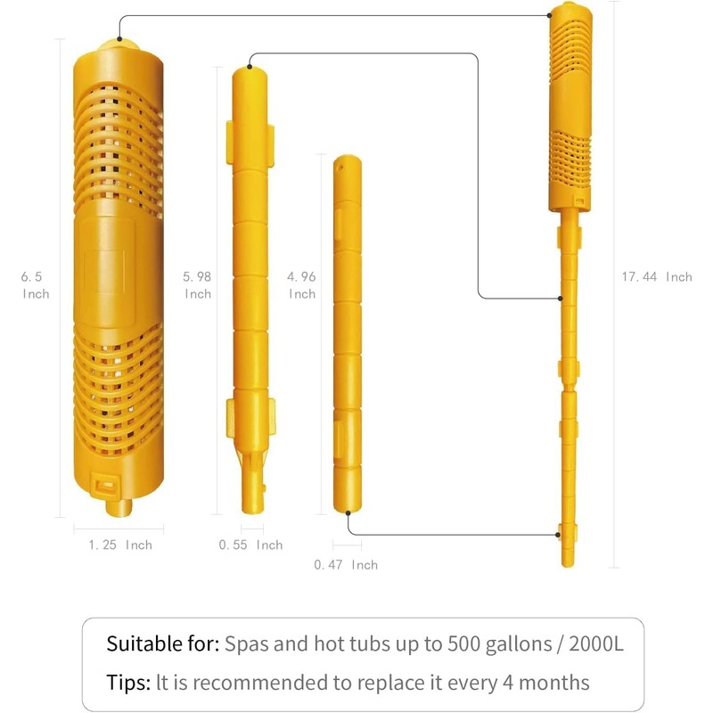 Hot Spring Mineral Rod has Strong Adsorption Activated Carbon(3Pack)