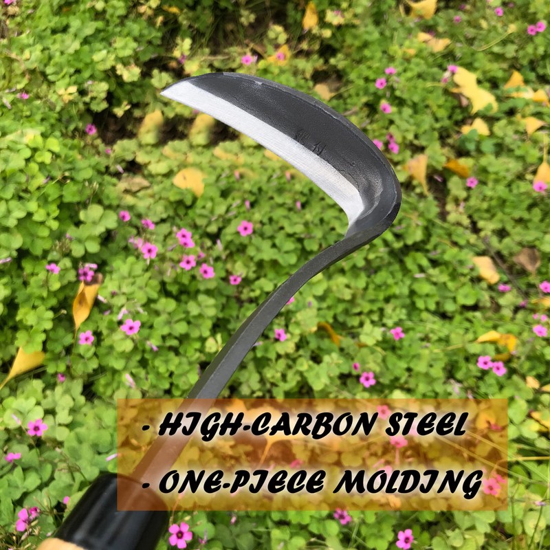 SHANFEEK Grass Sickle Japanese Weeding Hoe Garden Hand Tool Weeding