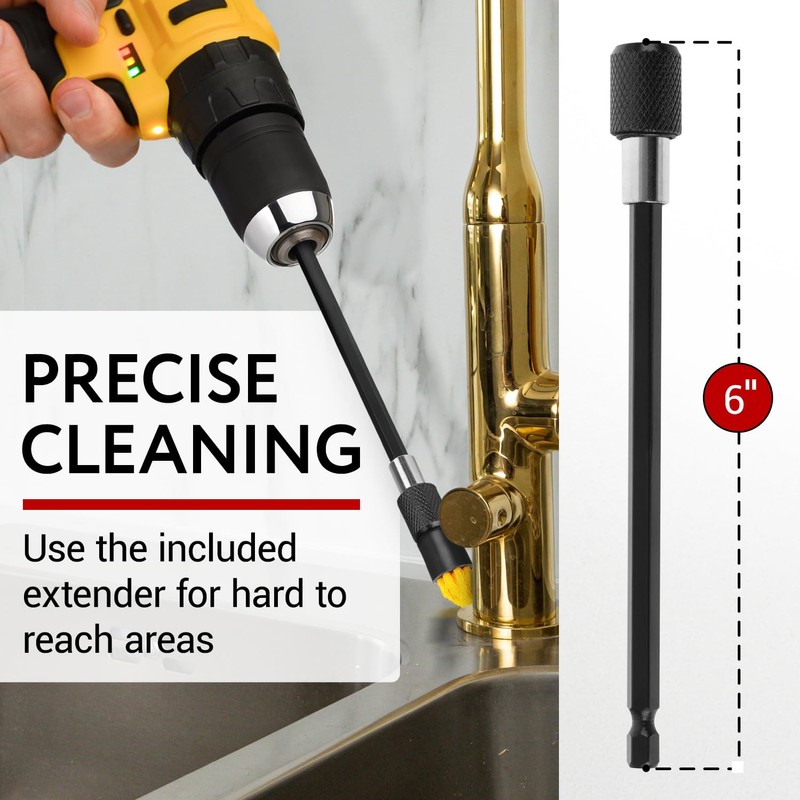 Impresa Drill Brush Attachment Set - Pack of 10, 5
