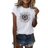 BAOKUAN Women Trendy Tops Sunflower Graphic Loose Summer Tees T-Shirts