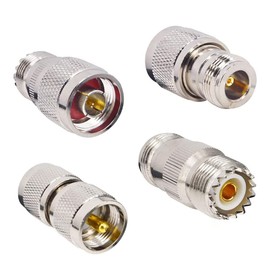 RFaha 4pcs N type Male/Female to UHF PL-259 SO-239 M/F RF Coaxial Adapter Connector Kit(F36-4)