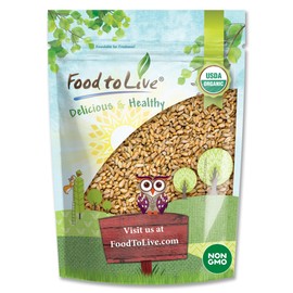 Food to Live Organic Hulled Barley, 8 Ounces – Non-GMO, 100% Whole Grain, Kosher, Vegan. Suited for Home Brewing, Grinding. High Fiber. Great for Chili, Hot Cereal, Salads, Soup. Product of the USA