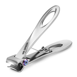 Stainless Steel Nail Clippers with Wide Jaw Opening for Thick Nails