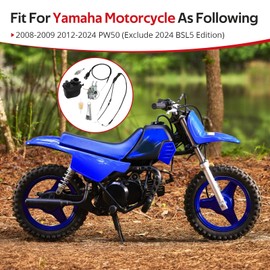 JAVIK Carburetor Assy Air Filter 2 Pcs Carburetor Cable Spark Plug For Yamaha PW50 2008-2009 2012-2024 O.E.M# 5PG-14101-11-00
