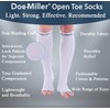 Doc Miller Open Toe Compression Socks 1 Pair 20-30mmHg Support