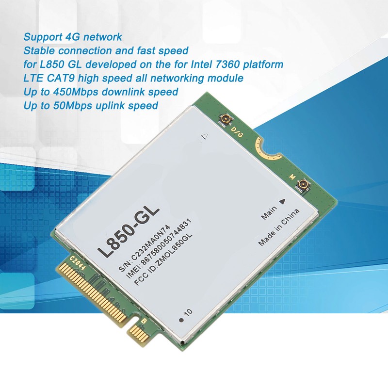 for L850 GL 4G LTE Module M.2 Interface Plug and