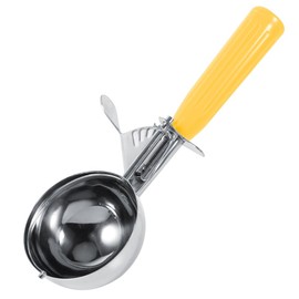 Cuchara Para Helado Pastel y Frutas Cocina de Acero Inoxidable Cuchara de Melón Mangos Suaves de Silicona Vajilla Para Helado(5.5CM)