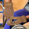 HANDLANDY Leather Gardening Gloves, Work Gloves for Men and Women,