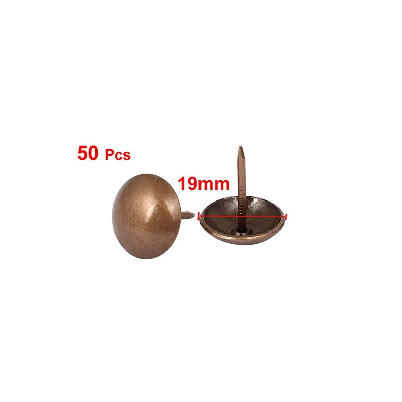 Sourcingmap 19mm x 23mm Iron Round Dome Head Upholstery Thumb