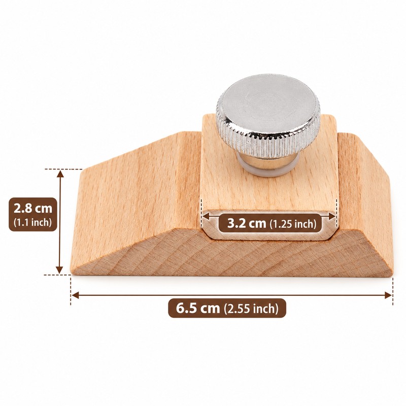 Beech Wood Leather Edge Sanding Block with Screw Clamp –